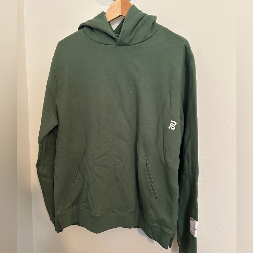 Unisex OG bandit Olive Green Hooded Sweatshirt with front pockets.